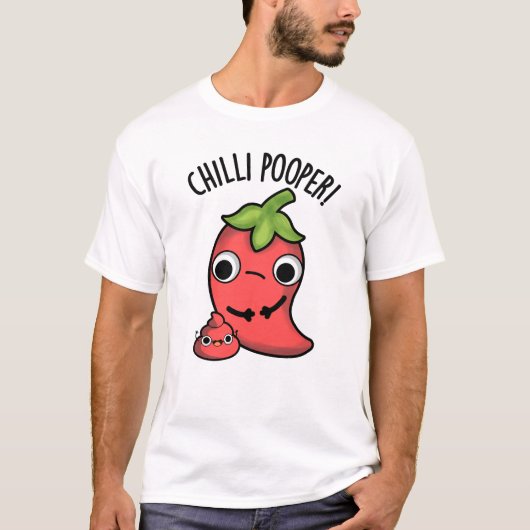 チリパーパー おもしろい ペッパー ダジャレ Tシャツ (正面)