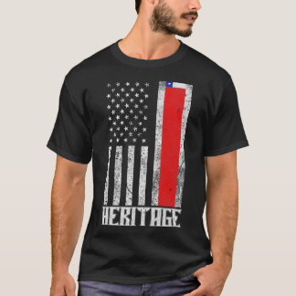 チリヒスパニック伝統動揺して国旗1 Tシャツ