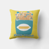 チリフライまたはチリフライおもしろいマンガのモットー クッション (裏面)