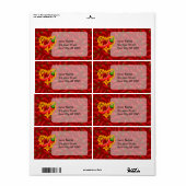 チリペッパーと炎ハート ラベル (フルシート)