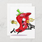 チリペッパーの呼吸の火の招待状 招待状 (正面/裏面)