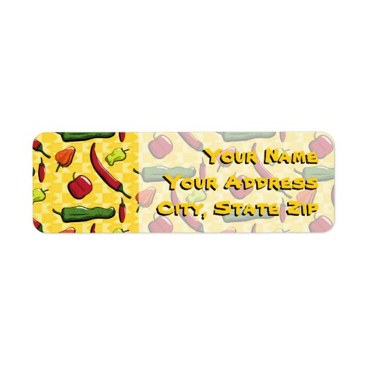 チリペッパーの差出人住所ラベル ラベル (正面)