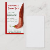 チリペッパーの熱い赤唐辛子のサルサ 名刺 (正面/裏面)