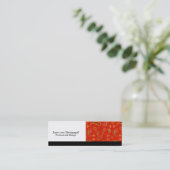 チリペッパーの赤およびライムグリーンのペイズリーパターン スキニー名刺 (スタンド正面)