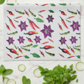 チリペッパーズボタニカルカスタム キッチンタオル (折り畳み)