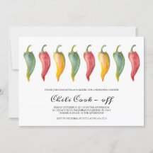 チリペッパーズリ結婚ハーサルディナー招待状