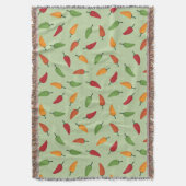 チリペッパーパターン スローブランケット (正面縦)