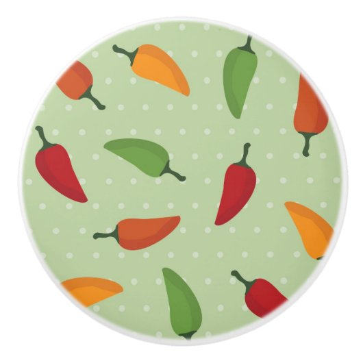 チリペッパーパターン セラミックノブ (正面)