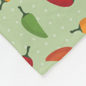 チリペッパーパターン フリースブランケット (角)