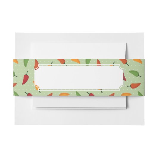 チリペッパーパターン 招待状ベリーバンド (正面例)