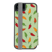 チリペッパーパターン INCIPIO iPhoneウォレットケース (フォリオ裏面)