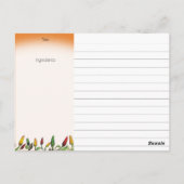 チリペッパーメキシコ料理レシピカード ポストカード (裏面)