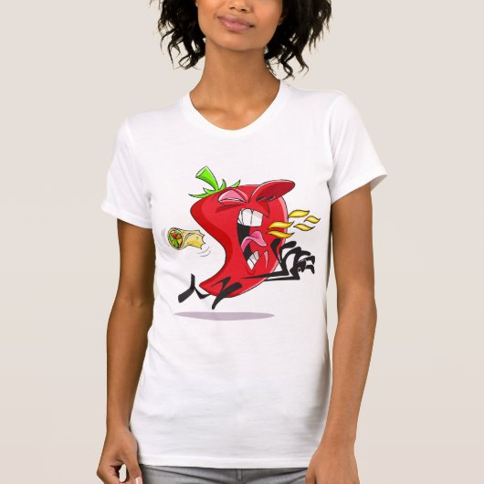 チリペッパー呼吸火の女性Tシャツ Tシャツ (正面)