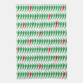 チリペッパー模様 キッチンタオル (縦)