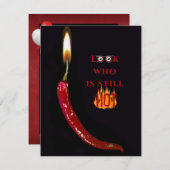 チリペッパー誕生日パーティー 招待状 (正面/裏面)