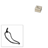 チリペッパー野菜料理リノ素朴カット ラバースタンプ (押印)