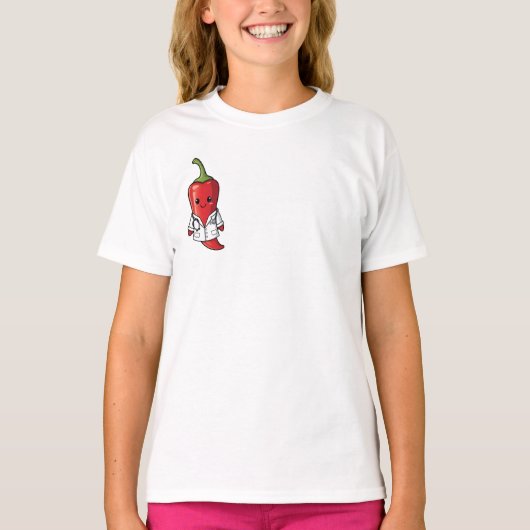 チリペッパー・キャラクター・ドクター・キッズ Tシャツ (正面)