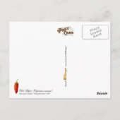 チリペッパー-ヴィンテージのイラストレーション ポストカード (裏面)