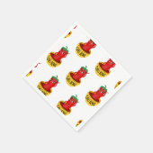 チリボウル漫画スケッチパターン スタンダードカクテルナプキン (角)