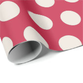 チリモダンペッパーとクリーム水玉模様クリスマス ラッピングペーパー (ロールコーナー)