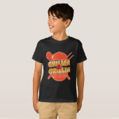 チリンおもしろいとグリリン焼き肉ブリスケットBb Tシャツ (正面フル)