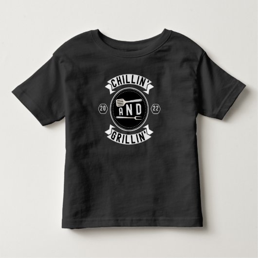 チリンとグリおもしろいリン屋外夏BBQ トドラーTシャツ (正面)