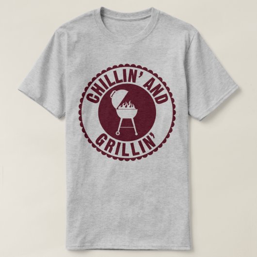 チリンとグリリンのBBQシェフ調理師ユーモアTシャツ Tシャツ (デザイン正面)