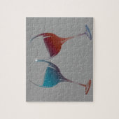 チリンと鳴る輝きのワイングラスの芸術 ジグソーパズル (縦)