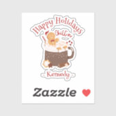 チリンのクリスマスホットチョコレートとジンジャーブレッド シール (シート)