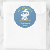 チリンのマインドフルなバニーカスタム復活祭 ラウンドシール (バッグ)