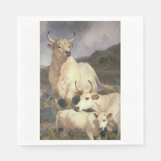 チリンガムの野牛（牛） スタンダードランチョンナプキン (正面)