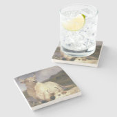 チリンガムの野牛（牛） ストーンコースター (横)