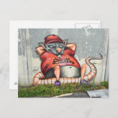 チリングマウス付きポストカード（ドイツの落書き） ポストカード (正面/裏面)