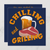 チリング&グリリング·カスタムBBQ招待状 招待状 (正面/裏面)