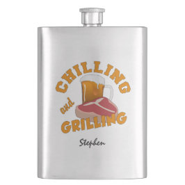 チリング&グリル名前をカスタムするフラスコ フラスク