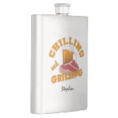 チリング&グリル名前をカスタムするフラスコ フラスク (右)