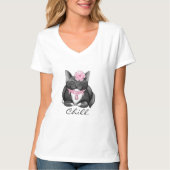 チリンタキシード子猫ティーシャツ Tシャツ (正面)