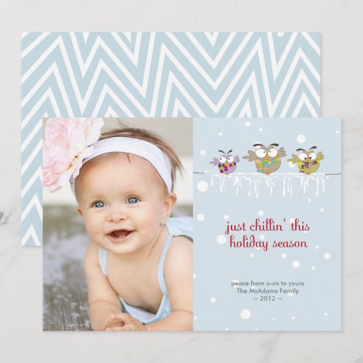 チリンフールズフォトホリデーカード シーズンカード (正面/裏面)