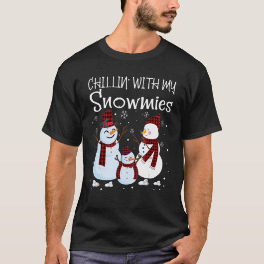 チリンマイスノーミファミリーパジャマ雪だるまCh Tシャツ (正面)