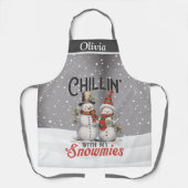 チリンマイスノーミーズカスタムホリデイ エプロン (正面)