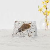 チリンメルカート折りグリーティングカード カード (黄色い花)