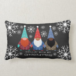 チリン格言スノーフレークイラストレーションクリスマス ランバークッション