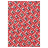 チリン、さくらんぼ'n'陽気な雰囲気モダン赤 テーブルクロス (正面)