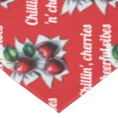 チリン、さくらんぼ'n'陽気な雰囲気モダン赤 テーブルクロス (アングル)