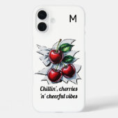 チリン、さくらんぼ'n'陽気な雰囲気通りアート Case-Mate iPhoneケース (裏面)