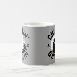 チリン&グリリンのブラックスタンプ コーヒーマグカップ
