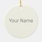 チリヴィンテージイースター島国旗とアルパカ セラミックオーナメント (裏面)