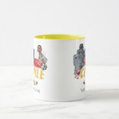 チリヴィンテージイースター島国旗とアルパカ マグカップ (中央)