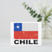 チリヴィンテージ国旗 ポストカード (スタンド正面)