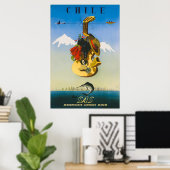 チリヴィンテージ旅行ポスター ポスター (ホームオフィス)